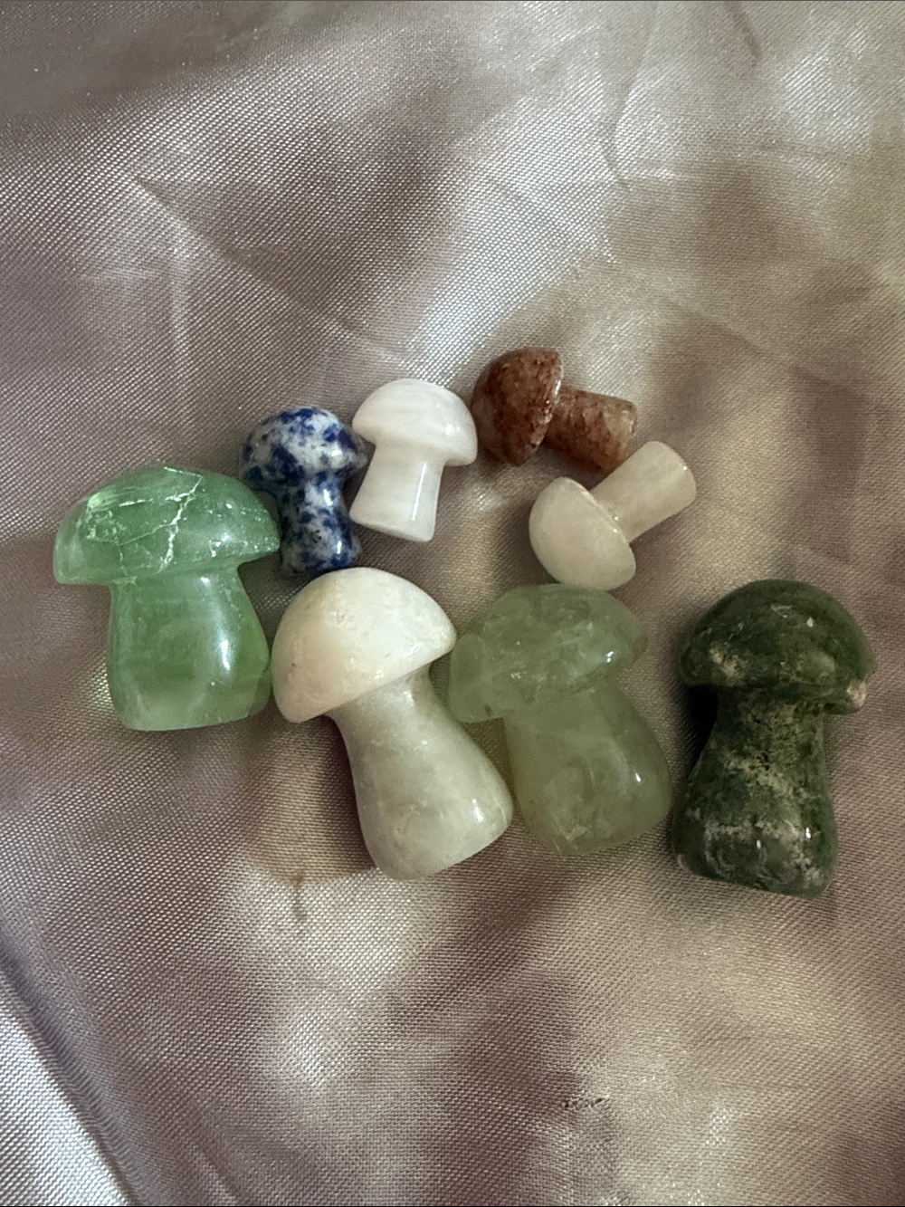 Fun assortment of crystal mushrooms 🍄
